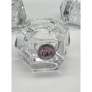 ST GEORGE CRYSTAL Candle Holders 24% Fine Lead Crystal Set of 4 (Four)